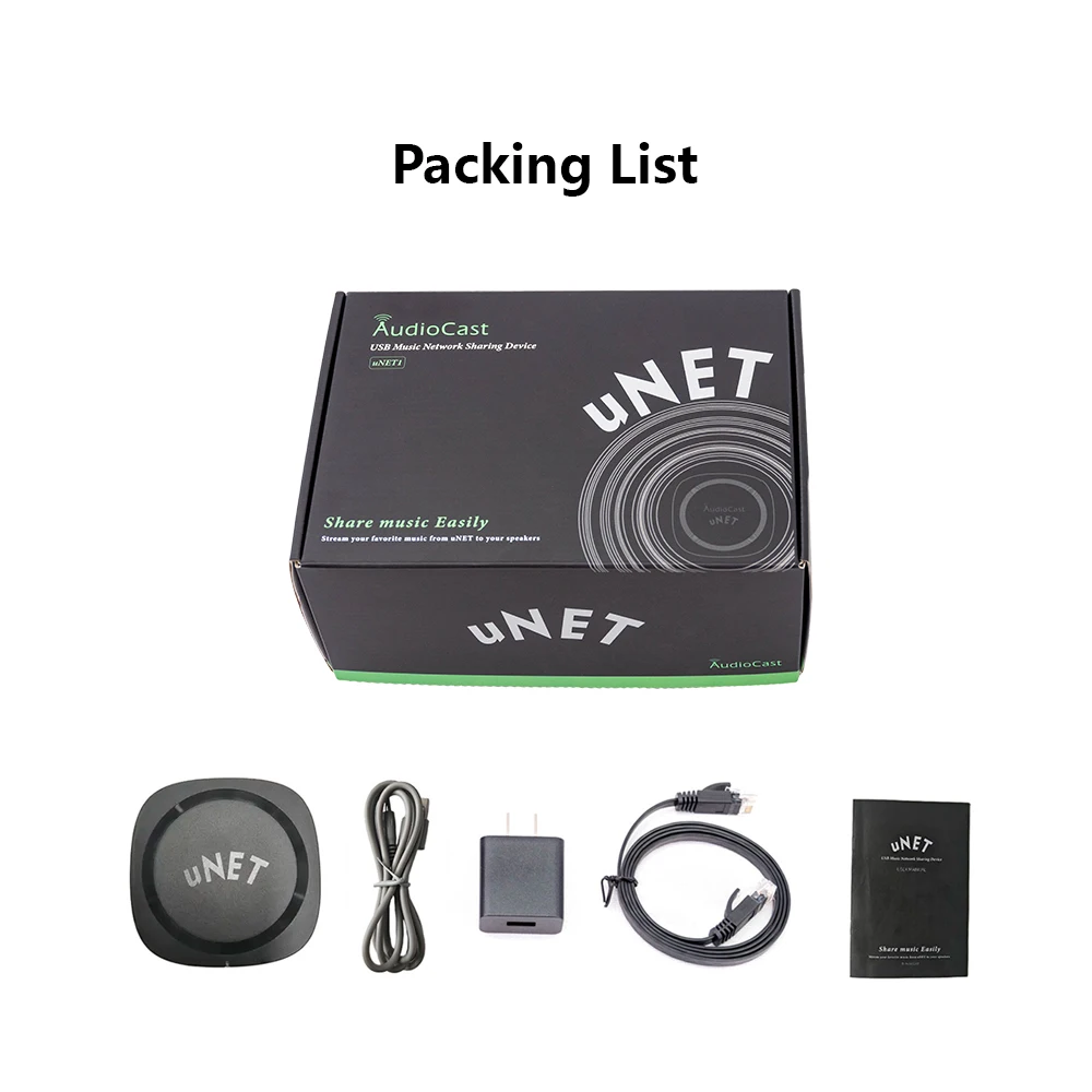 UNET Mini dispositif de partage de réseau de musique USB