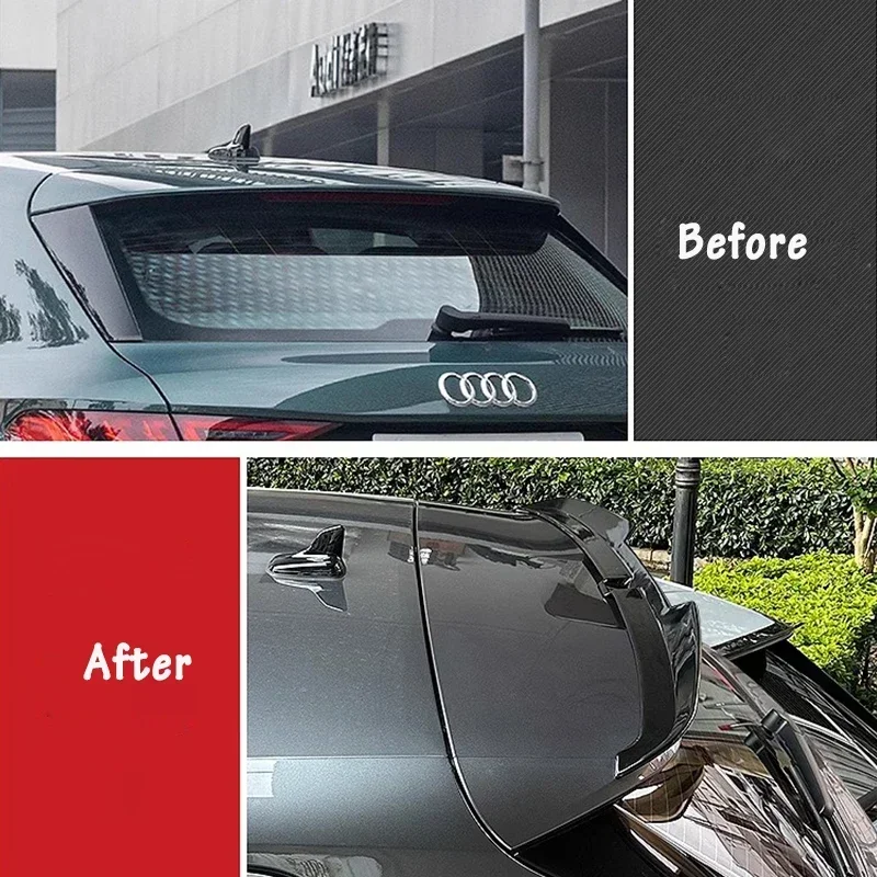 Maxton Style For Audi A3 S3 RS3 8Y Sportback 2021-2024 Car Rear Roof Spoiler Splitter Rear Trunk Lip Car Accessories Auto Parts