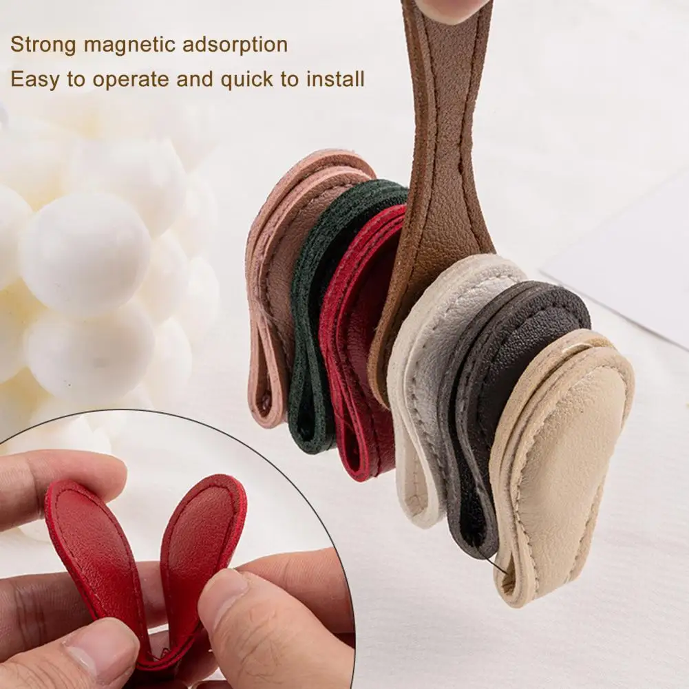 10cm Magnetic Faux Leather Bookmark Secure Magnetic Clip Page Markers Lightweight Design Reading Handmade Bookmark Magnet Holder