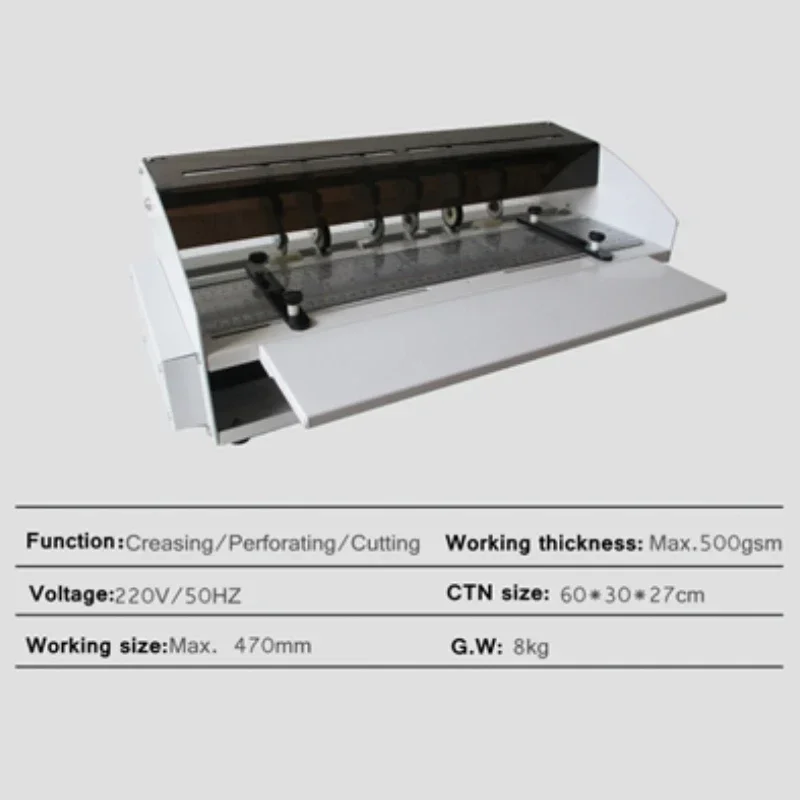 Automatic paper creasing machine, paper cutting machine, paper perforating machine