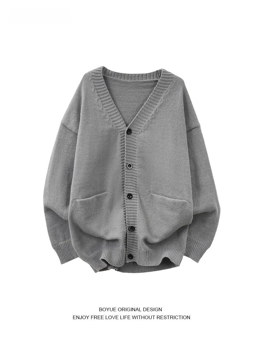 

Boyue Lazy Sle V-Ne открытый кардиган свитер для мужчин и женщин свободный повседневный вязаный irt высококачественное пальто на пуговицах модное полиэфирное волокно