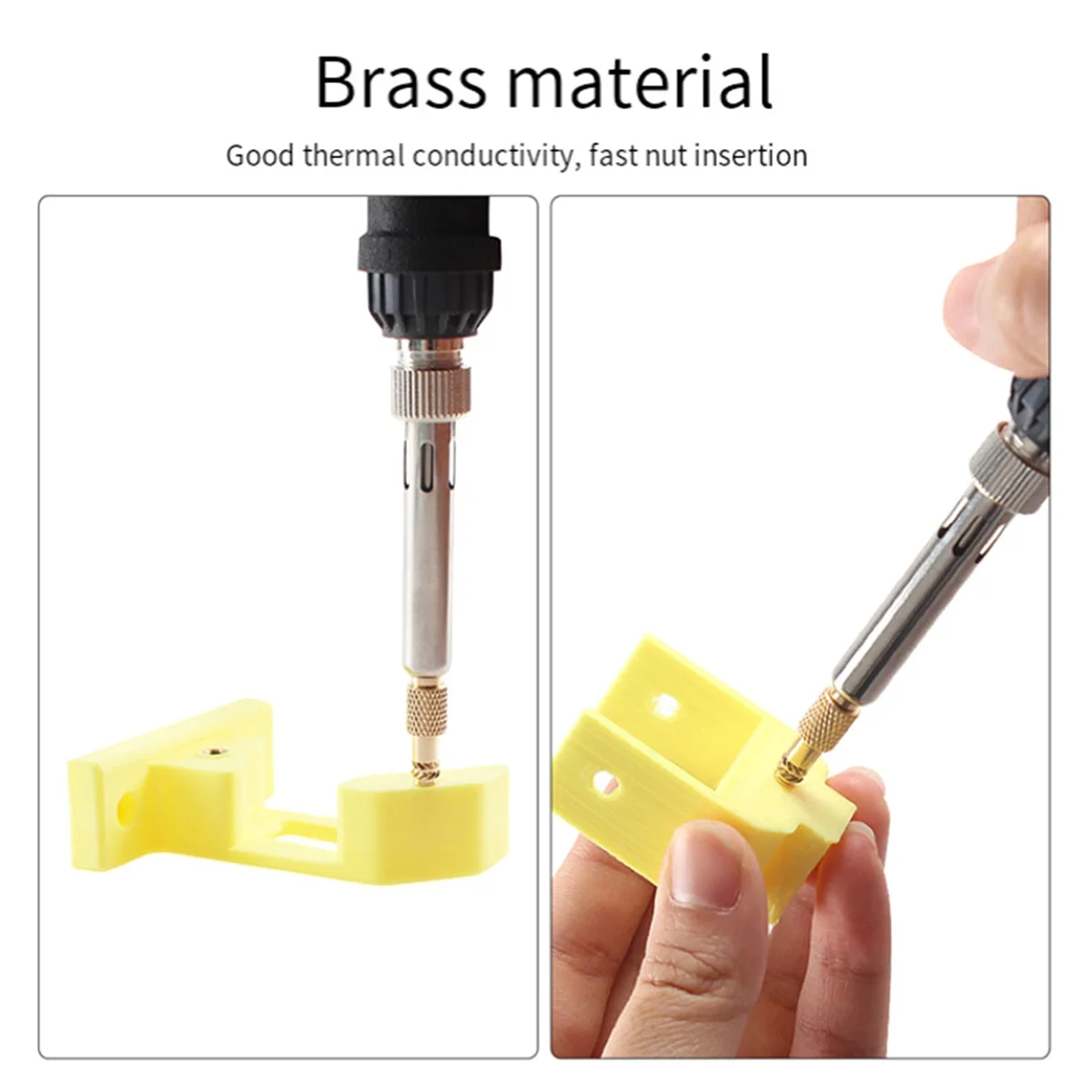 Heat Set Insert Tool M2-M8 Hot Melt Brass Knurled Nut Embedded Insertion Tip Press Adapter936 TS100 TS101 Soldering Iron