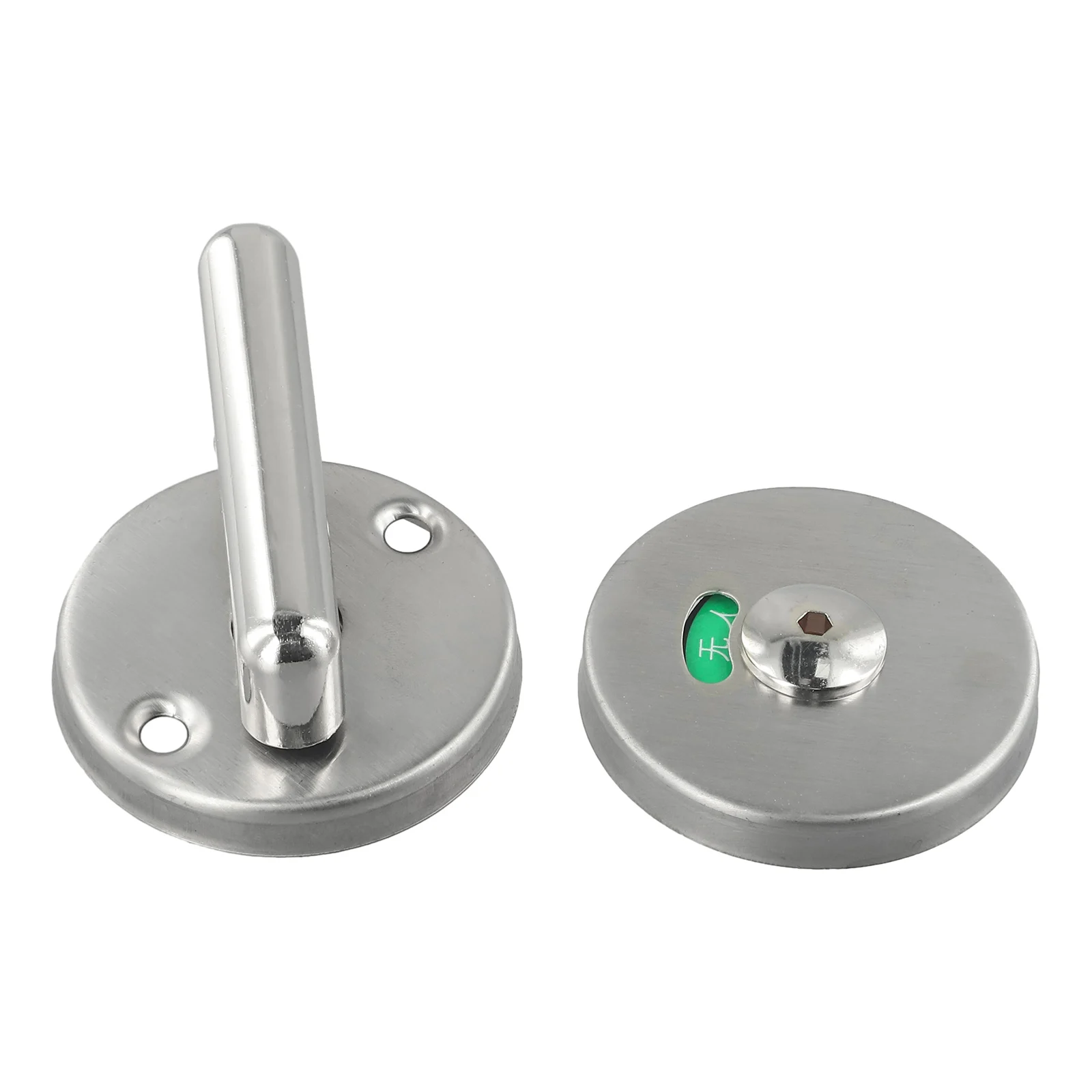 WC Toilet Indicator Door Lock 1PCS Round Flat Stack Stainless Steel For Bulkhead Door For Partition Door High Quality