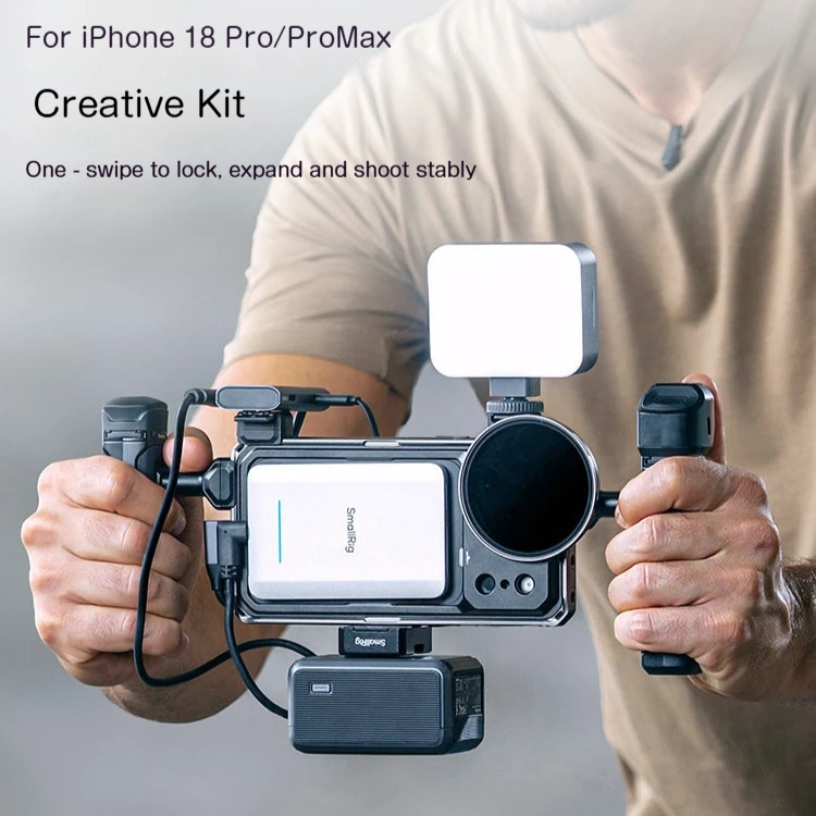 SmallRig For iPhone 18 Pro/Pro Max Mobile Rabbit Cage Dual Handheld Grip 6904 6905 Video Shooting Stabilizer Rig Accessories