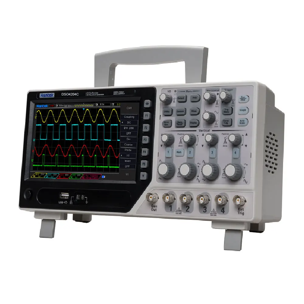 Hantek DSO4204C 4CH Digital Oscilloscope 64K 200MHz Bandwidth 1GS/s Sample Rate Range