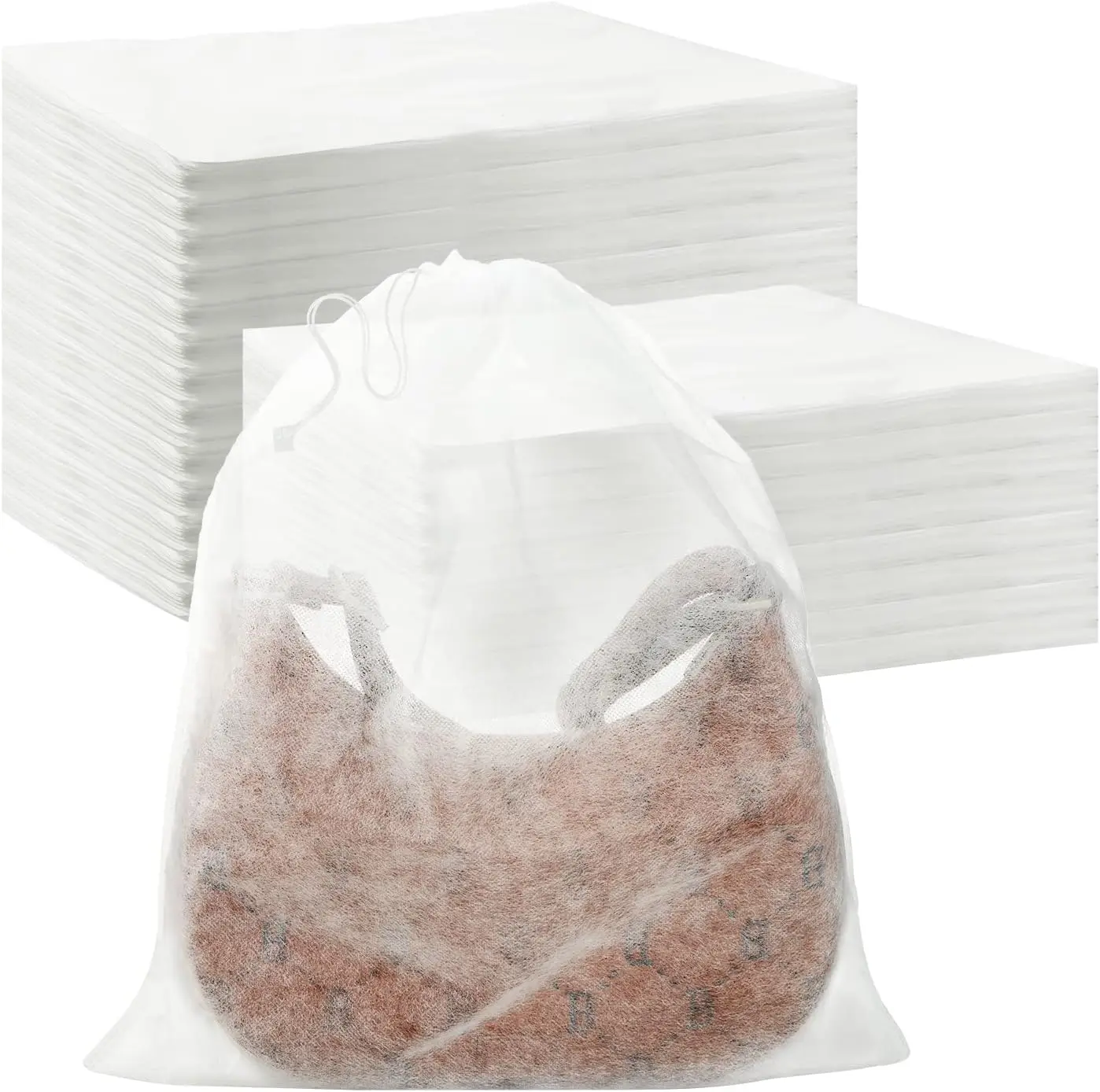 

100 Pcs Dust Bags for Purses Storage Bags for Handbags Non Woven Fabric Handbags Storage, Shoe Travel Package for Packin