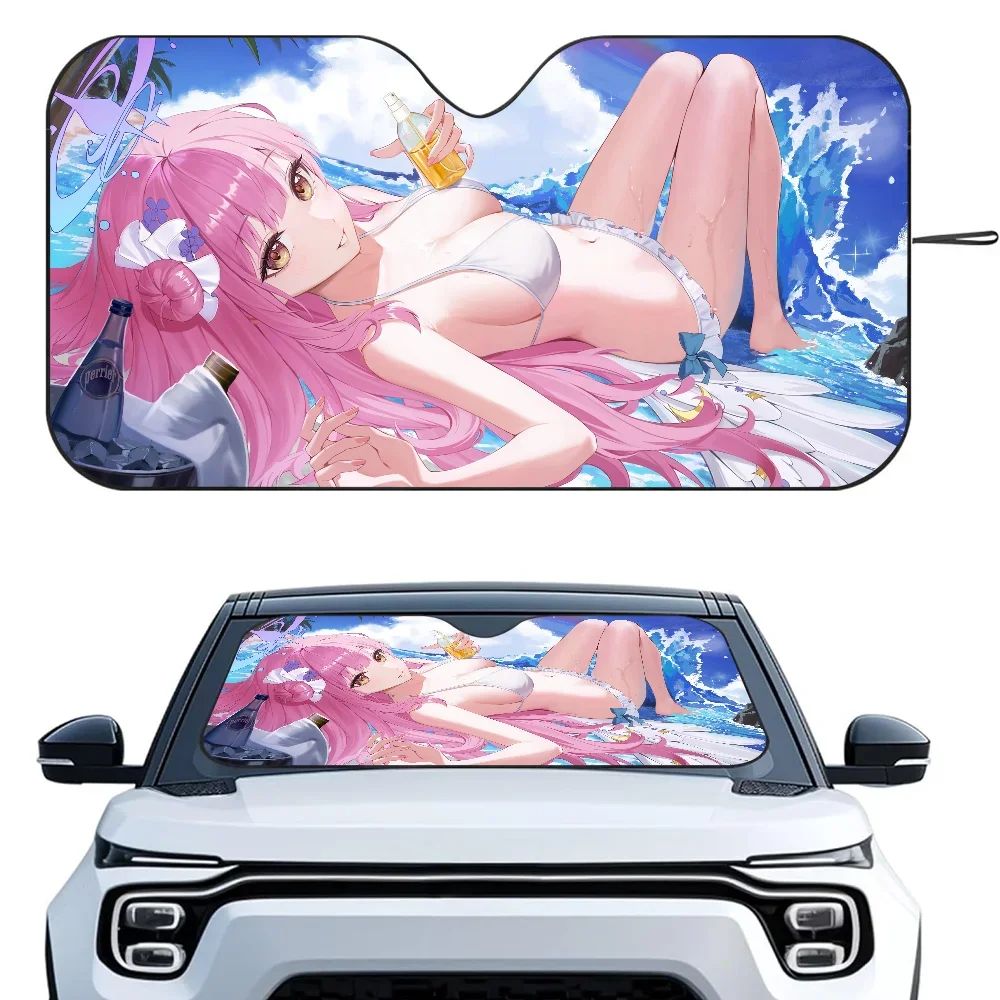 

M-Misono Mika аниме девушка автомобиль SunSha теплоизоляционная алюминиевая пленка лобовое стекло солнцезащитные козырьки УФ-лучи блоки автомобильный солнцезащитный козырек