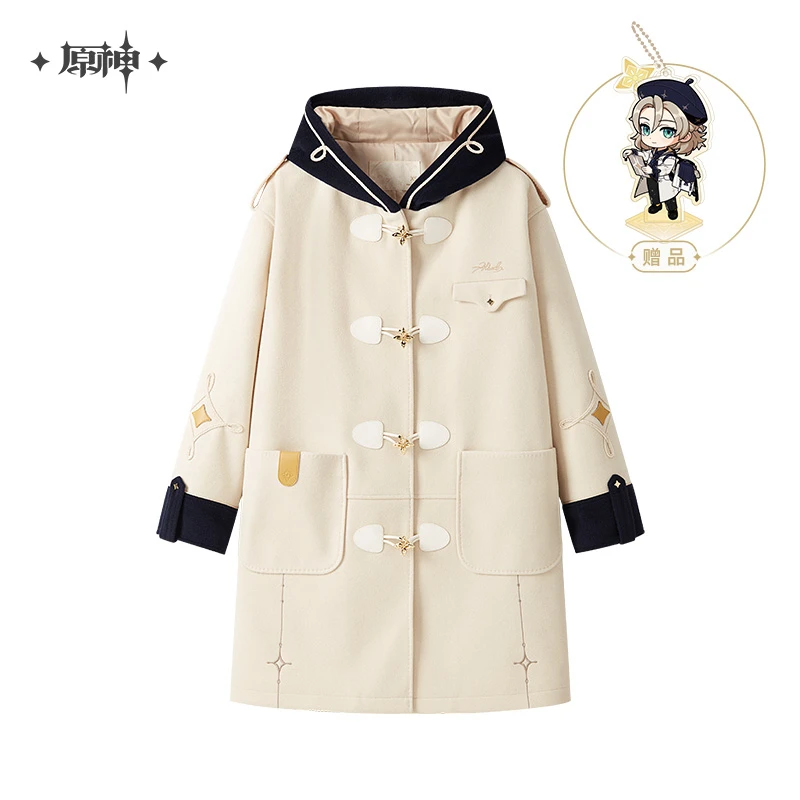 Official miHoYo Game Genshin Impact Albedo Theme Cosplay Anime Fashion Women Men Woolen Overcoat Fans Coat Role Play Gift