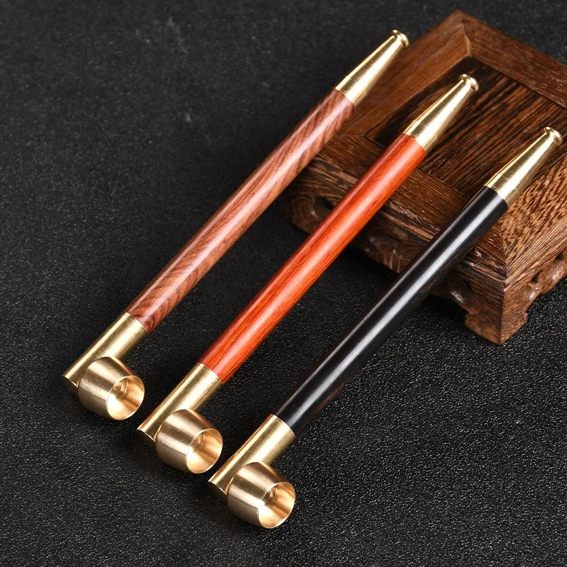 Vintage Classic pipe high-end Rosewood Redwood Smoking Pipe High quality Pure copper Dual use Cigarette tube Men Gift