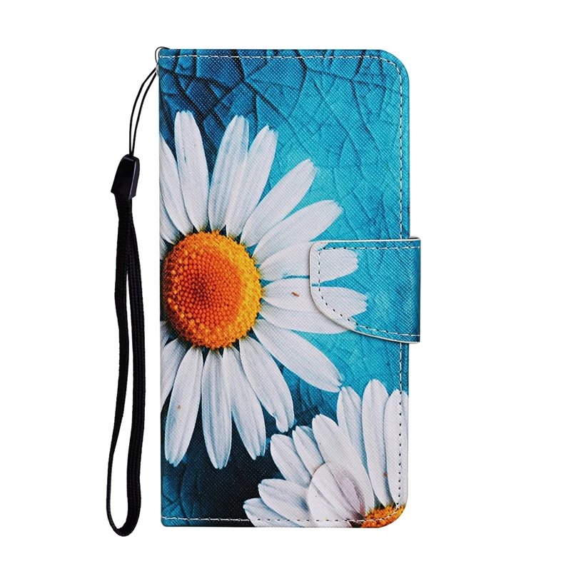 For Huawei Y7 2019 DUB-LX1 Cute Flowers Pattern Wallet Case on For Huawei Y7 Y6 Y5 2019 Y5 2018 Funda Magnetic Flip Leather Case