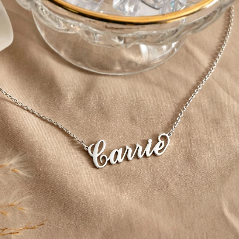 Personalized Custom Cursive Name Necklace, Dainty Gift