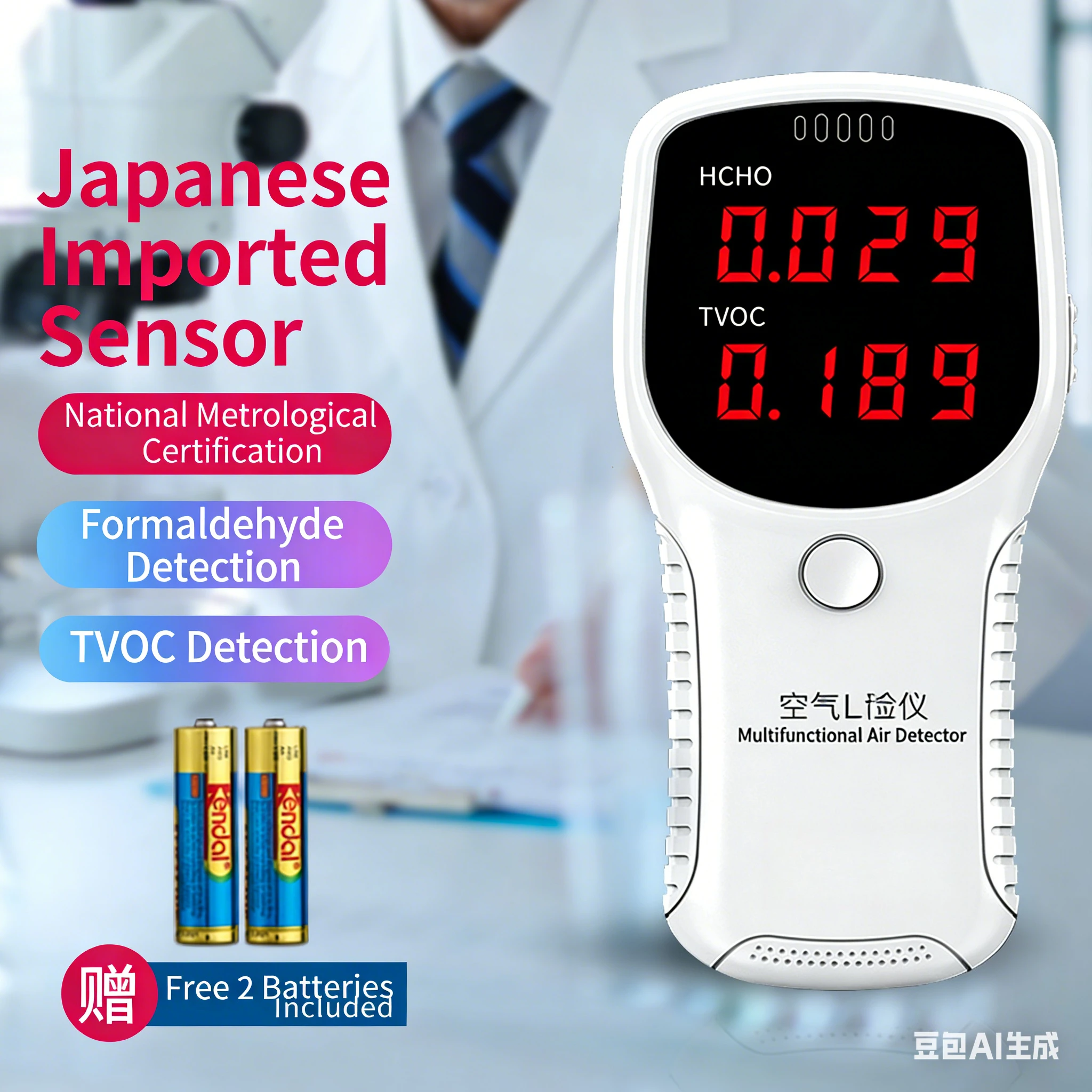 High precision formaldehyde detection instrument for professional household indoor air quality testing of formaldehyde