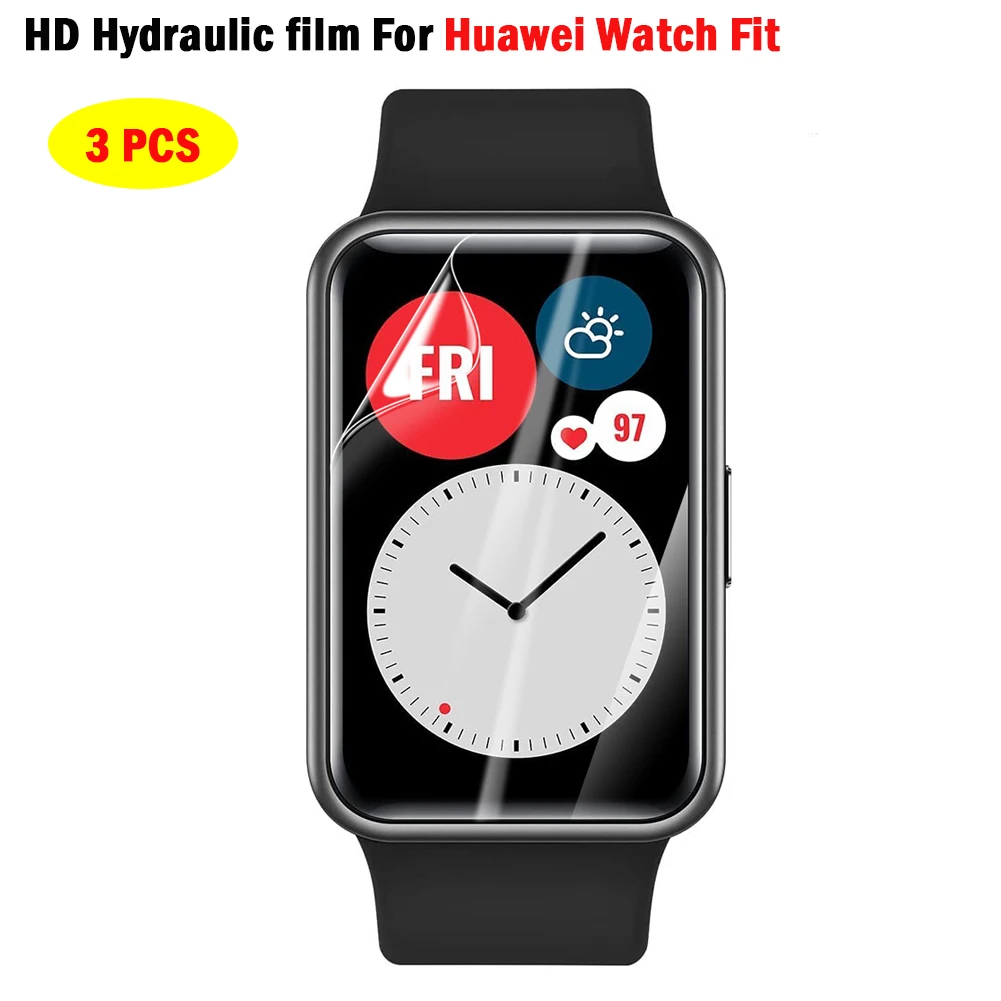 3 Stück Displays chutz folie Hydraulik folie für Huawei Uhr fit 2 Smartwatch HD 9d ultra dünne Schutzhülle Fit Band Zubehör