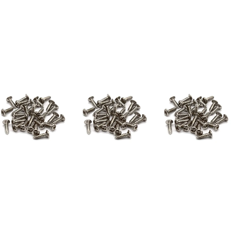 300 Pcs Guitar & Bass Pickguard Screws For Strat & Tele,Silver