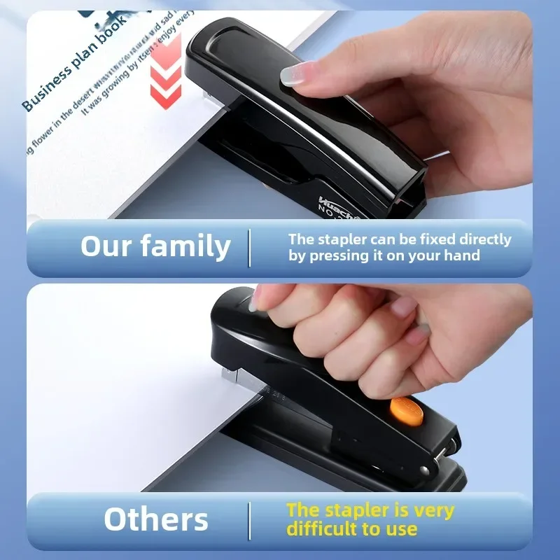 Large Labor-saving Stapler Multifunctional Heavy Duty Stapler Use 24/6 Staples Effortless Long Stapler Manual Stapling Machine
