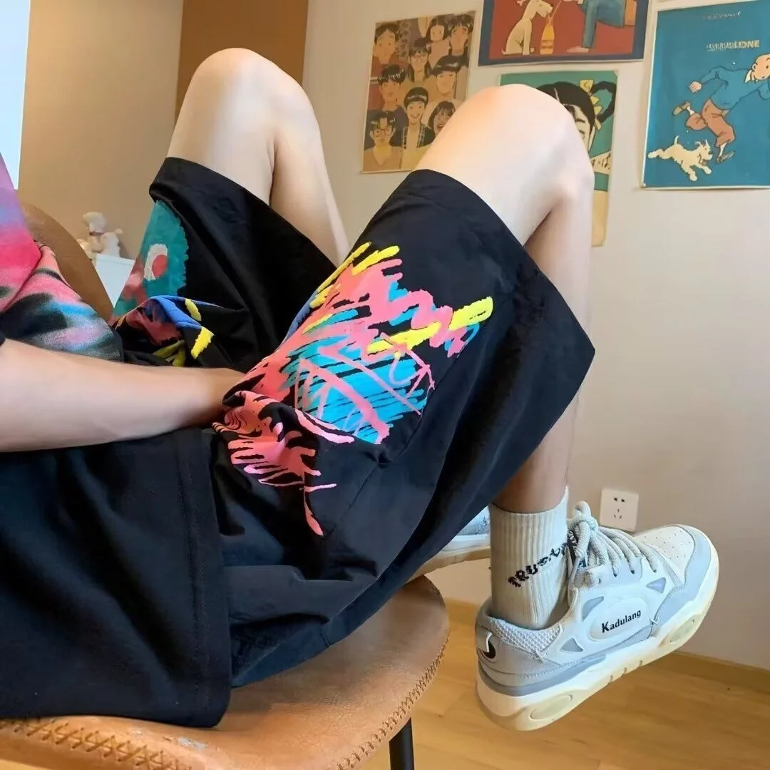 

Американские повседневные мужские лыфы Summer Qui Dry Ice Silk Свободные пляжные брюки Молодежные Vitali Sle Весна Лето Повседневные брюки...