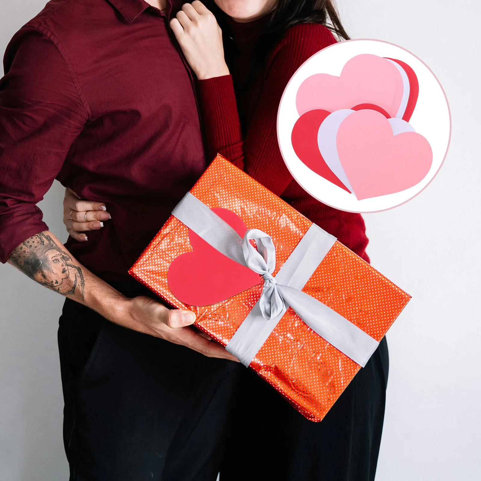 

73pcs Heart Shaped Cutouts 6In Valentine Craft Cards Thick Paper Diy Greeting For Couples Bulletin Board Classroom Decor Study