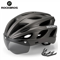 ROCKBROS Bicycle Helmet Men Women Integrally-molded Sports Riding Cycling Helmet Mountain MTB Road Bike Helmet with Goggles