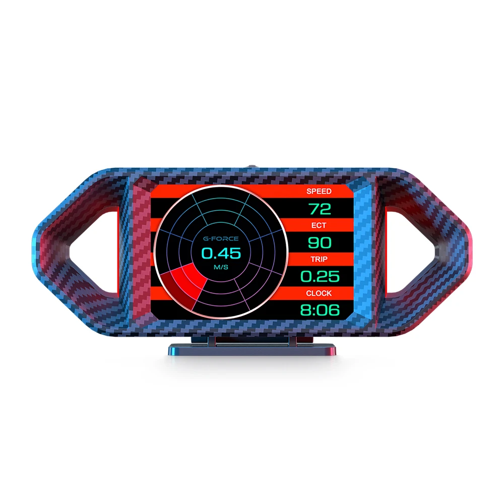 Picture 4: Head Up Display P26 Car EOBD Smart HUD Digital OBD2 GPS Warning System Type-C Speed Projector Inclinometro Turbo RPM Alarm