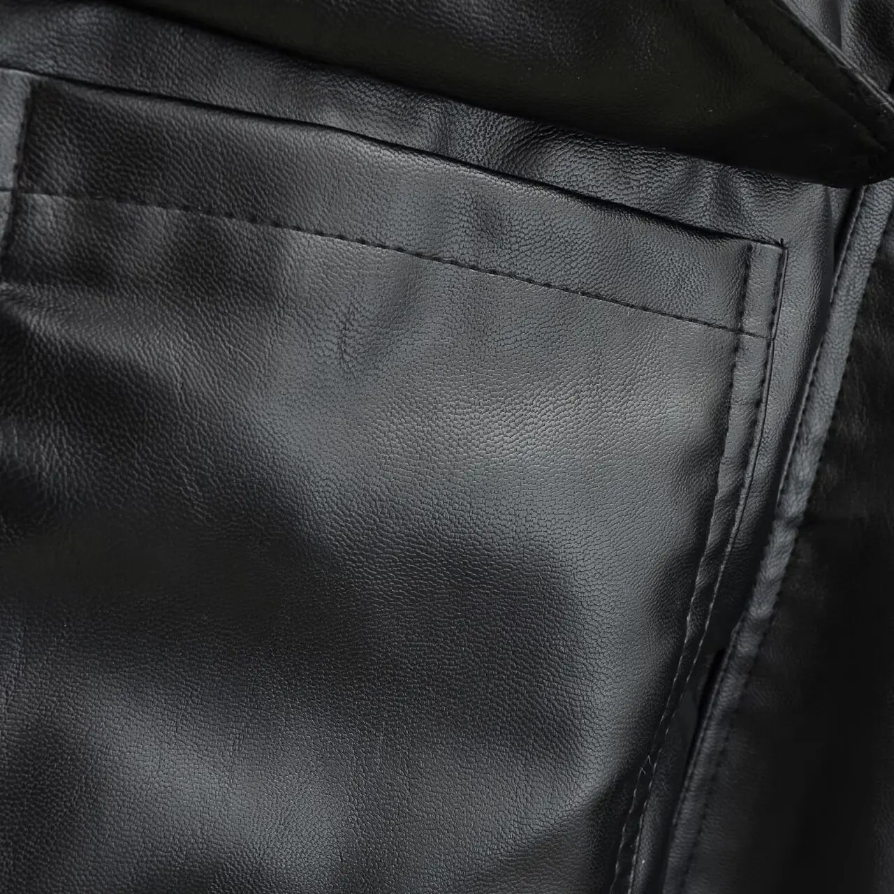 Simples faion ort outerwear feminino efeito de couro simulado jaet outono novo sle versátil ele mat casaco