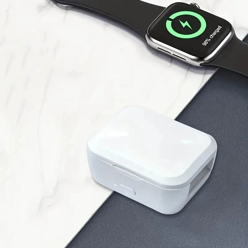 SCLS Magnetic Wireless Charger For Watch Series 1-9 SE - 750Mah Power Bank Fast Charging Dock Station With USB-A Port