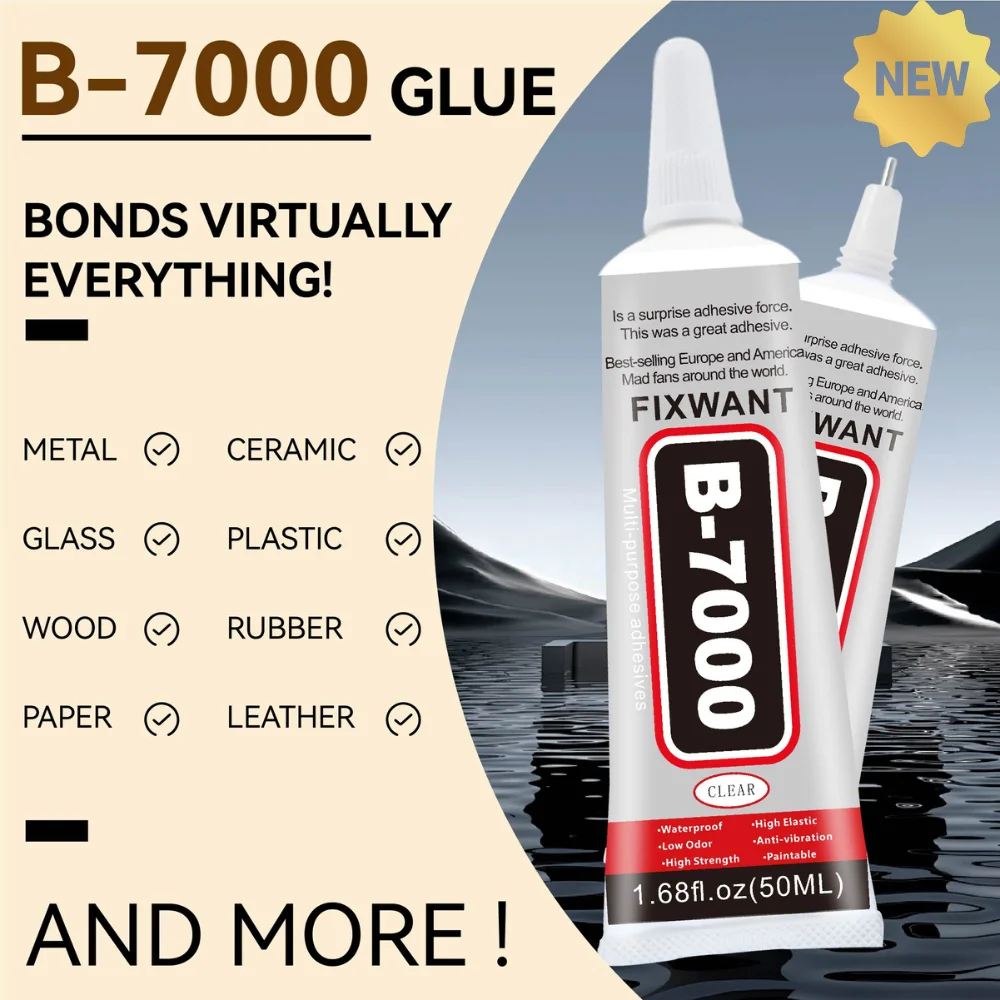 100 SZT. B7000 15ML Przezroczysty Klej do Naprawy Telefonów, Uniwersalny Klej do Szkła, Plastiku, Skóry, Drewna z Końcówką Aplikatora — zdjęcie produktu 5