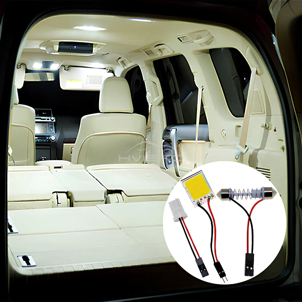 White Red T10 W5w Cob 24SMD 36SMD 48SMD Car Led Clearance License Panel Lamping Auto Interior Reading Bulbs Trunk Festoon Light