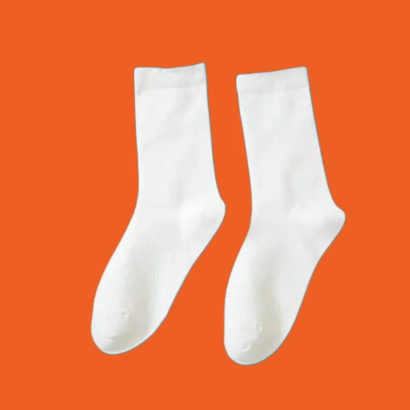 5/10 Pairs 2024 New Top Quality Student Thin Long Socks Women\'s White Black Socks Stacked Breathable Socks Elastic Popular Socks