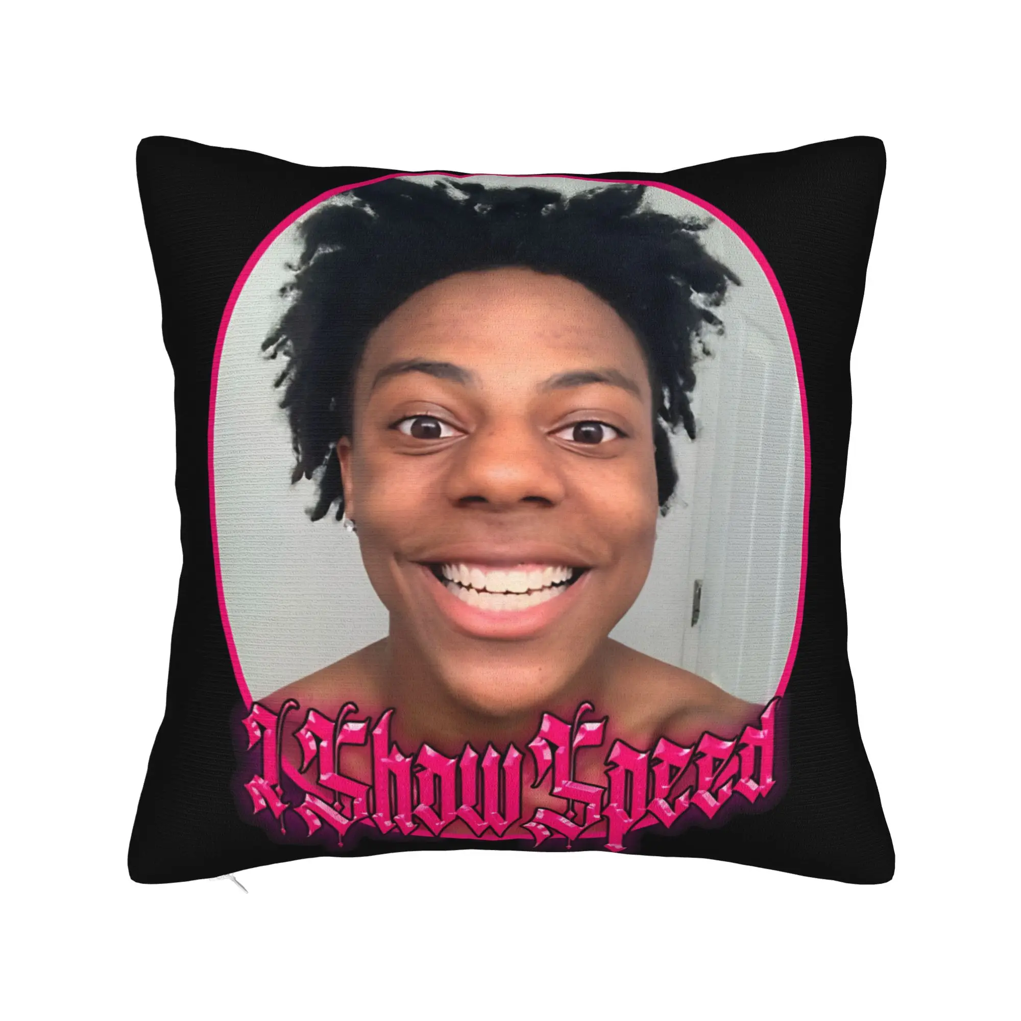 Pillow Cover Funny Ishowspeed YouTuber   Vintage Pillow Case For Sofa Car Home Decor Pillowcases