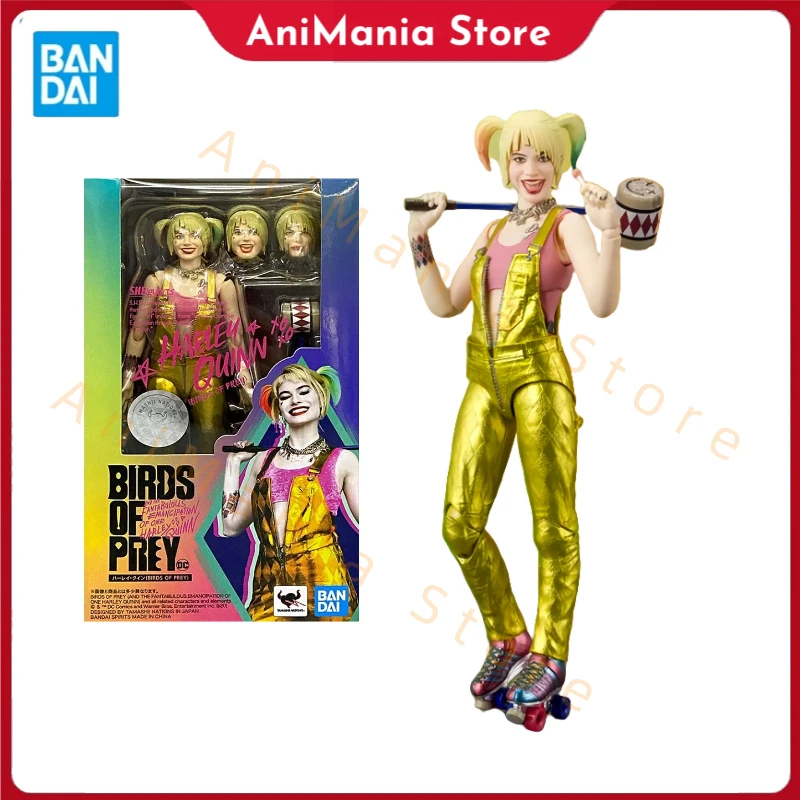 

Bandai Birds of Prey Anime Figure SHF Harley Quinn Action Figure Collectibles Model High Poseability Toys for Boys Gift