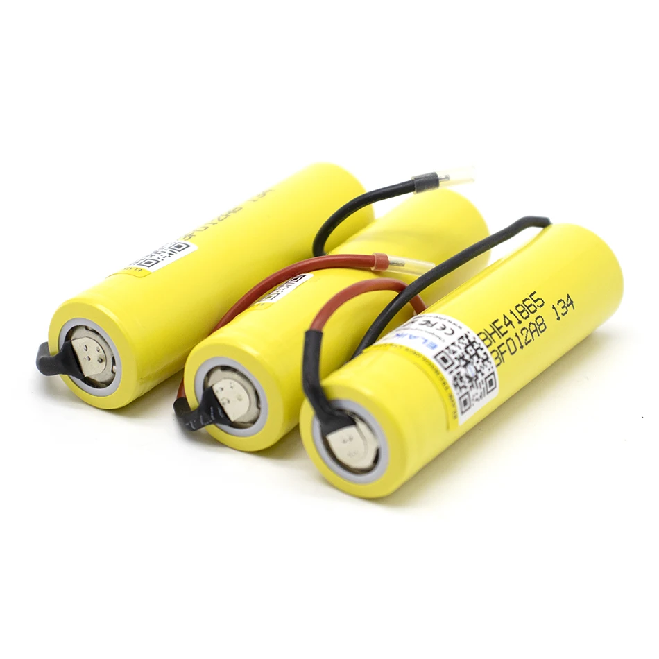 Batería de litio recargable de 1-20 piezas, 18650 HE4, 2500mAh, 3,7 V, descarga continua, 20A, adecuada para herramientas eléctricas, cableado artesanal