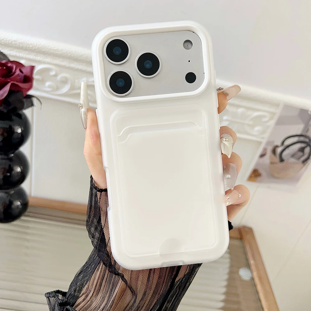 Stoßfeste Silikon-Handyhülle für iPhone 15 14 13 12 11 17 18 Pro Max Plus Schutz ID ATM-Kartentasche Abdeckung für iPhone 17pro – Detail 13