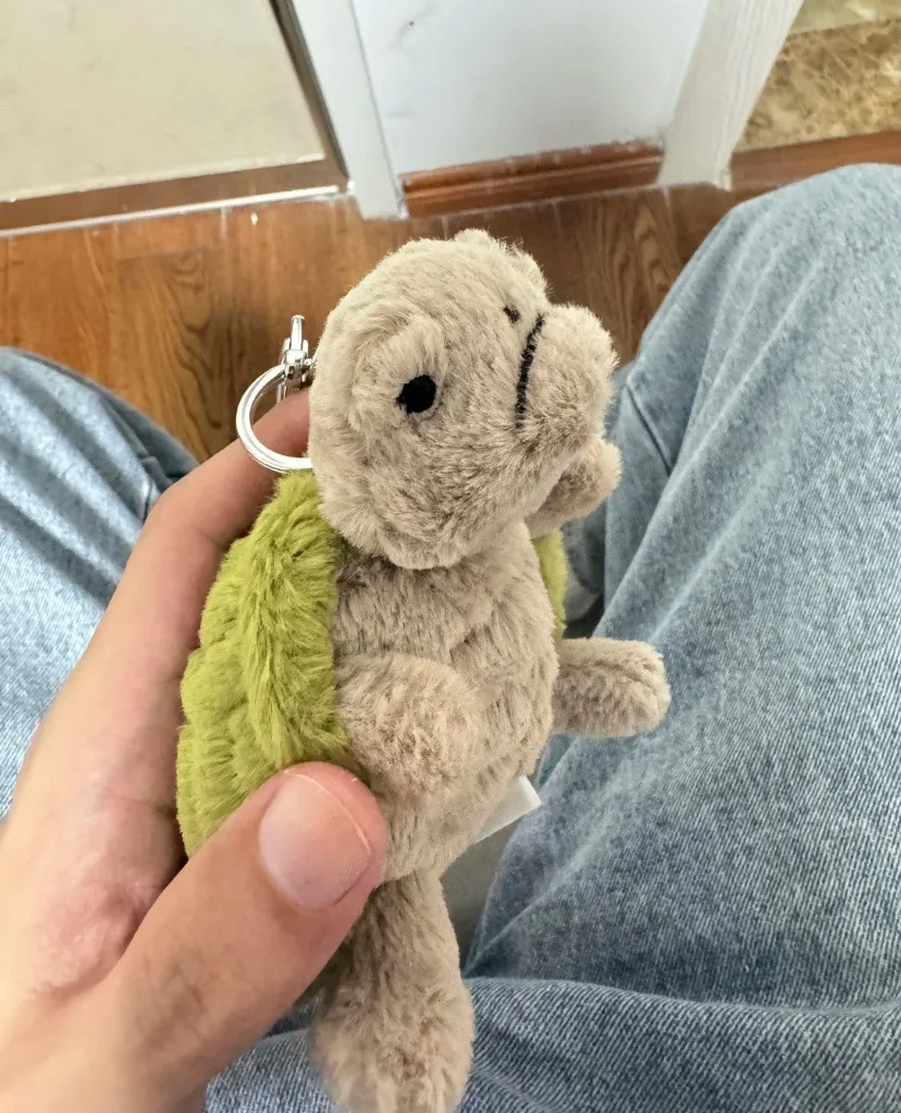 

Jellycat Mr. Timmy Turtle Pendant Keychain - Cute Plush Toy for Girls, Baby Soothing Accessory