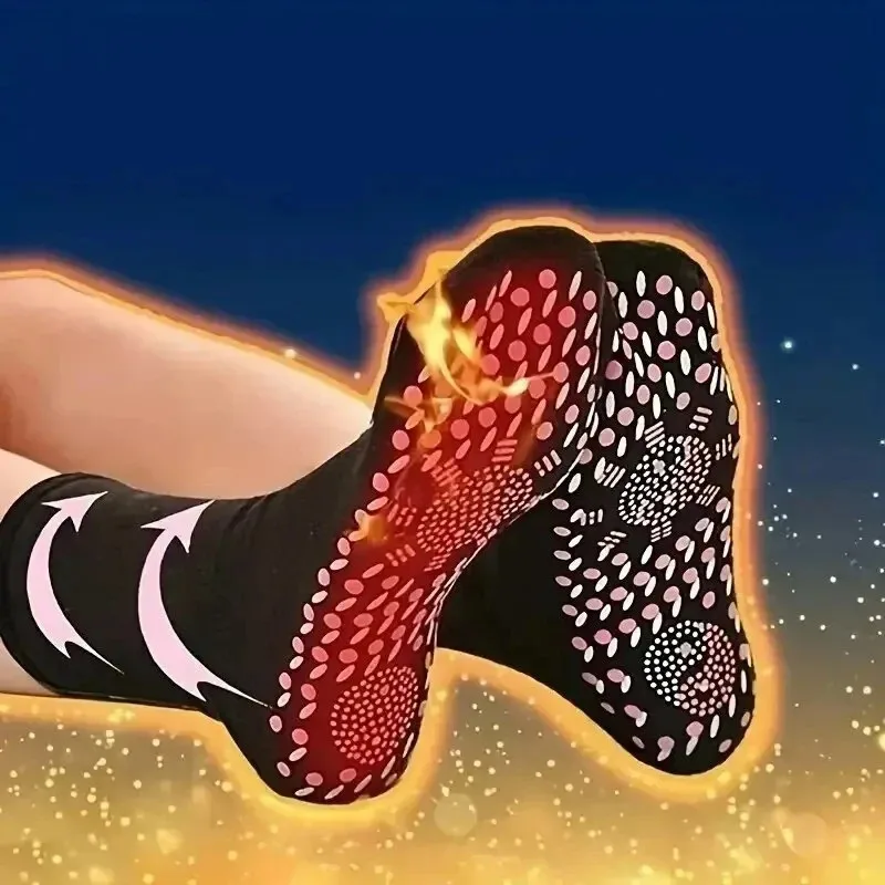 1-4Pairs التورمالين التخسيس الصحة جورب الشتاء مرونة الحرارية ذاتية التدفئة جورب الرعاية الصحية الجوارب قصيرة جورب العلاج المغناطيسي
