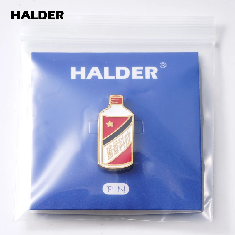 HALDER Wine Enamel Pin Whiskey Brooch Moutai Badge Lapel Pin Backpack Jeans Clothes Birthday Party Jewelry Gift for Best Friends