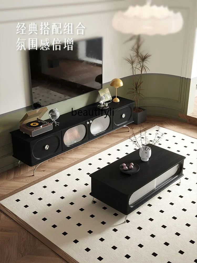 

B7304 ss Французский Ретро Yuyun ТВ-шкаф и чайный столик Комбинация гостиной Усовершенствованная мебель из массива дерева