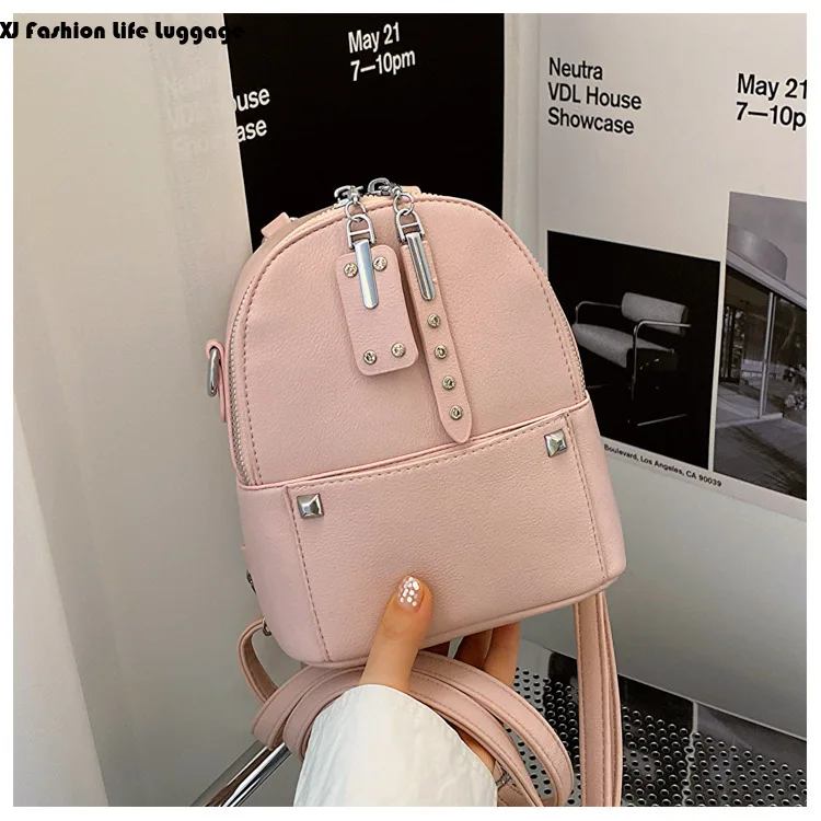 Women's trendy backpack, student commuting mini backpack, summer niche, simple and fashionable mochilas de hombre mochilas bolsa