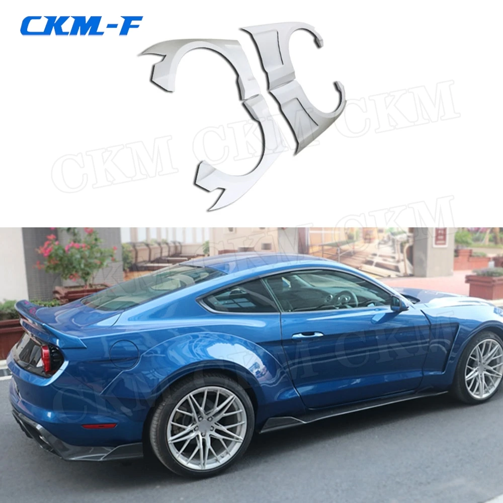 

Carbon Fiber Front Fender Flare Fenders Bumper Cover Trim Rear Wide Eyelid For Ford Mustang 2018 2019 2020