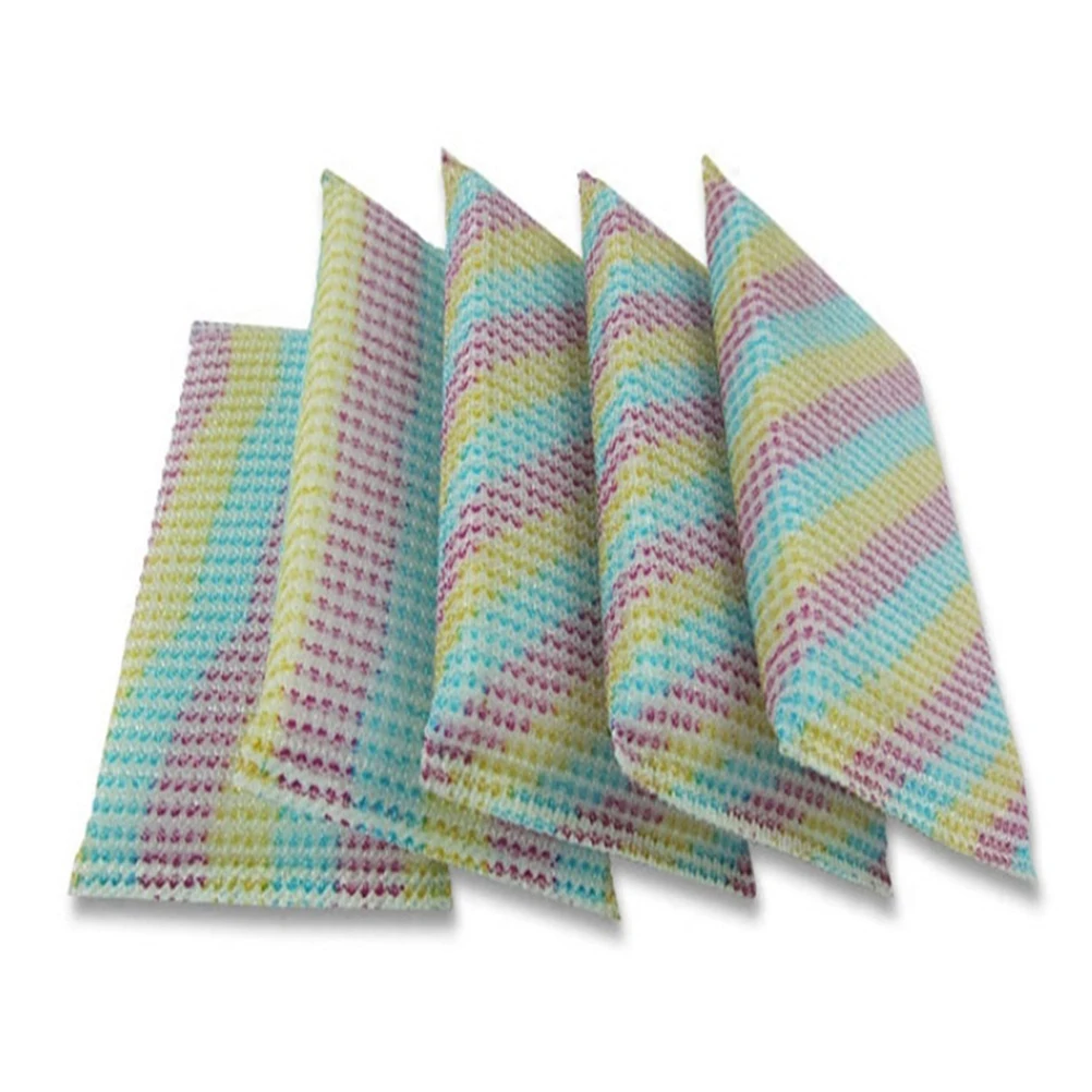 

4pcs Dish Washing Sponge Scrubber Kitchen Cleaning Pad Dual-Sided Long-Lasting Durable Soft Absorbent Scouring Pot Brush For