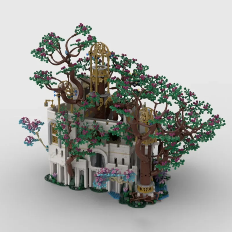 4741pcs MOC Elven Forest Palace Architecture Building Blocks Model Assembly Toys Children Festival Gifts