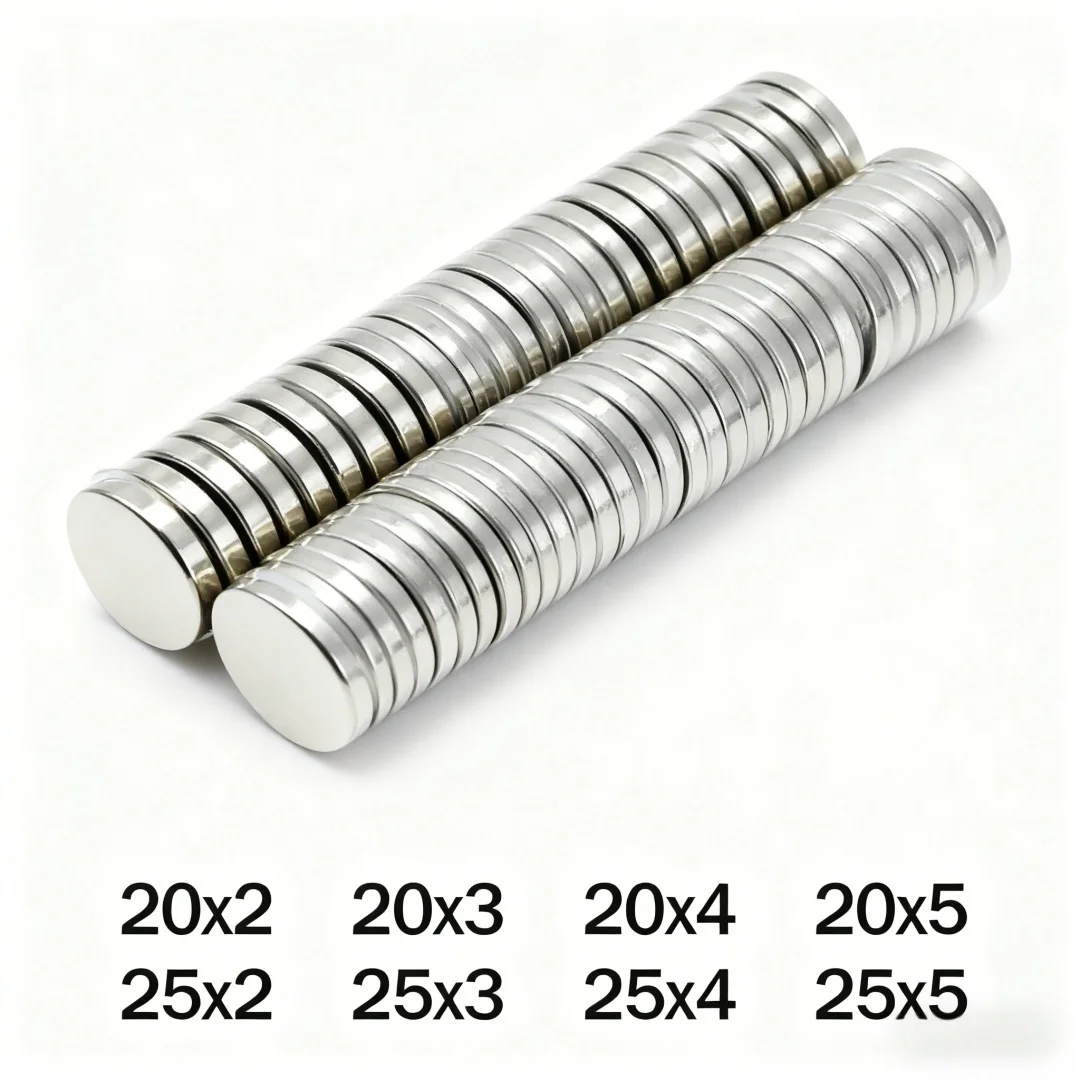 Super Strong Magnet N35 Round Magnetic NdFeB Powerful Neodymium Magnet imanes Refrigerator Magnets ﻿ 20x2 20x3 25x2 25x3 mm
