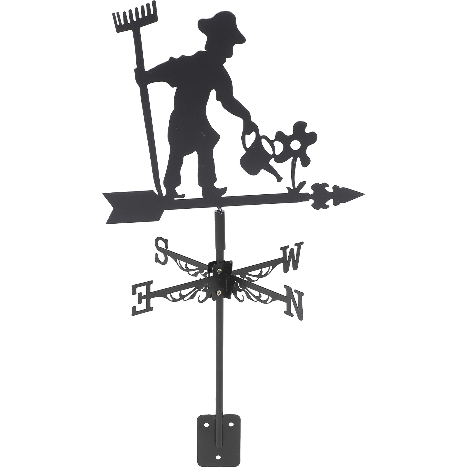 

Iron Weather Vane Metal Wind Direction Indicator For Outdoor Garden Yard Roof Farmhouse Decor Backyard Ornament Ground