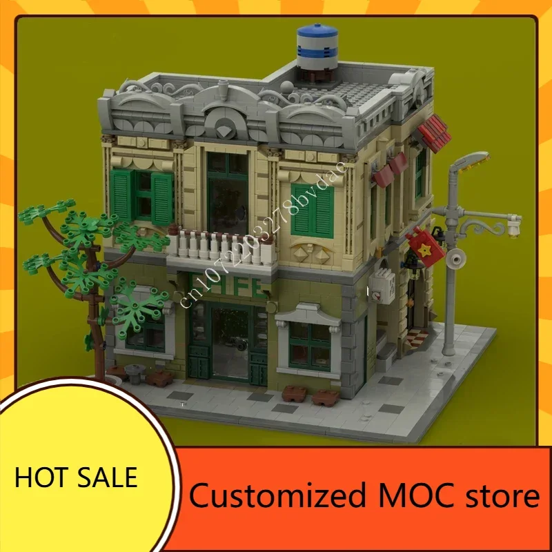 

2879 шт. Ной, старая улица, головоломка MOC, креативный праздник,StreetView, город, архитектура, день рождения, сделай сам, сборочная игрушка, Рождественский подарок, дети в возрасте