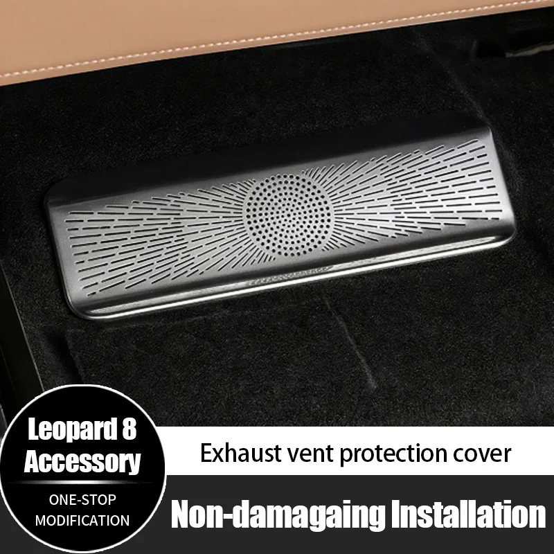 

2Pcs For BYD Leopard 8 Air Vent Cover Stainless Steel Air Conditioning Vent Mesh Duct Outlet Covers Car Interior Accessories