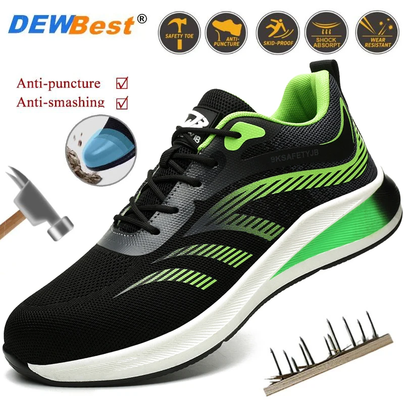 New Safety Shoes Men Women Air Cushion Work Sneakers Fashion Comfort Work Boots Indestructible Shoes Anti-smash Anti-puncture