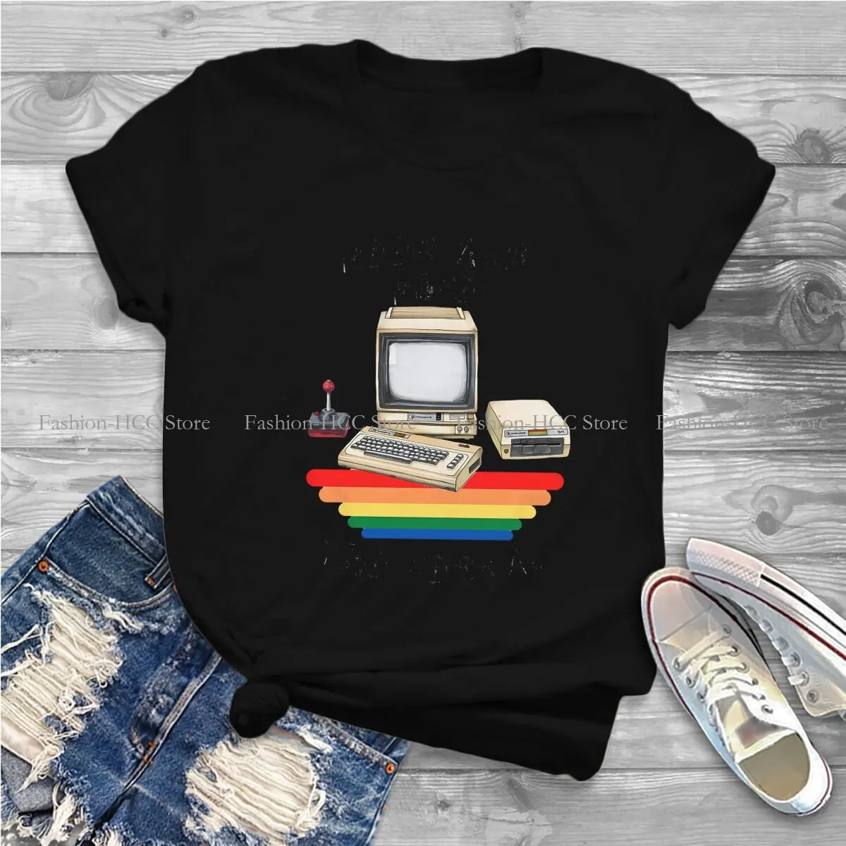 Peek And Poke Round Collar TShirt Commodore 64 Computer Basic Polyester T Shirt Women Tops Fashion