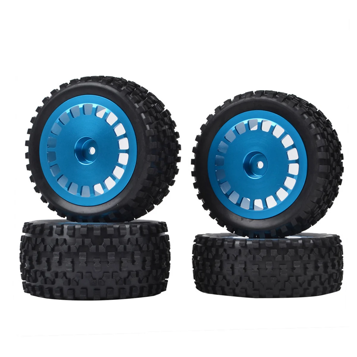 1/10 Buggy Tire w/Alu Dish Wheels for Tamiya TRF501X DB01 Plasma Edge TT02B DT03 TD4 TD2 DT02 DF02 DF03 Dark Impact DB02 4WD Car