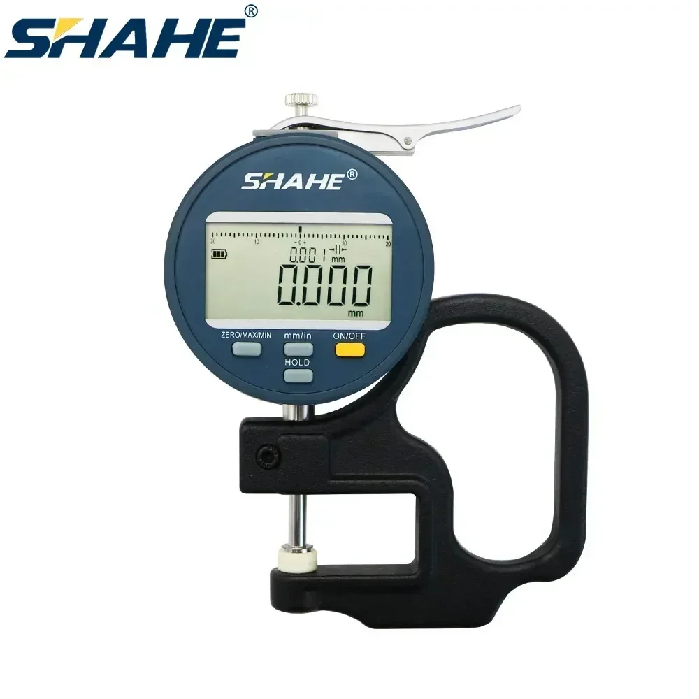 

SHAHE Micron Thickness Gauge 0-10 mm With Rechargeable Battery Thickness Meter Paper Film Tape Leather Thickness Tester