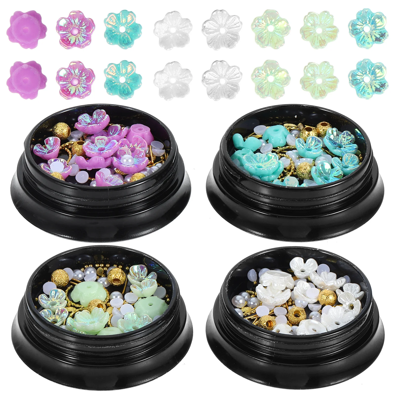 

Flower Nail Charms Zinc Alloy Resin 3D Nail Art Decoration Diy Manicure Supplies For Phone Case Bag Guitar Craft Floral