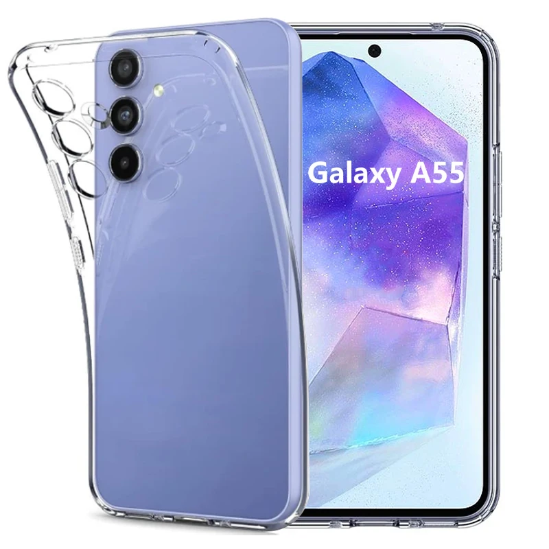 Clear TPU Case For Samsung Galaxy A55 5G A35 A15 A25 Transparent Silicone Cover for Samsung A35 5G A55 A15 A25 Ultra Thin Case